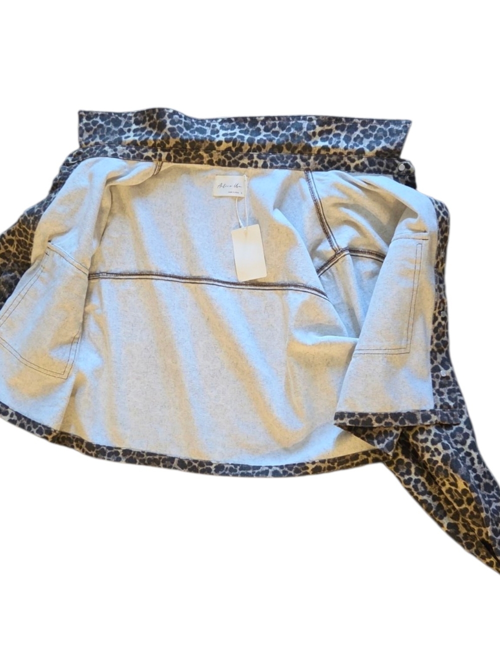 Leopard print collared jacket - Picture 6 of 8